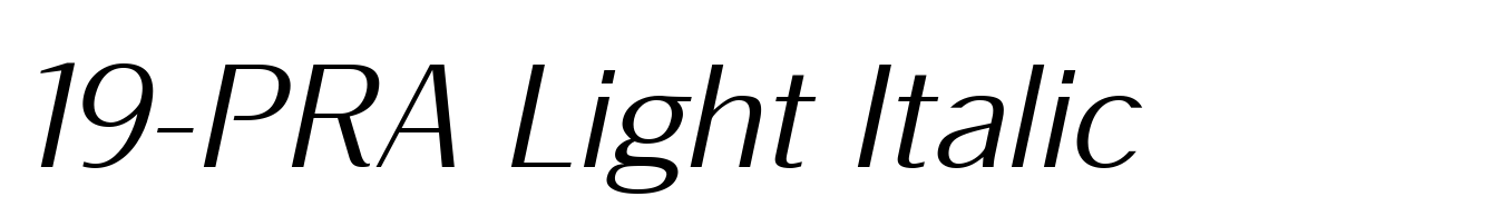 19-PRA Light Italic